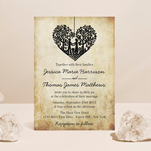 ハング・ハート・ツリー ヴィンテージ・ウェディング・コレクション 招待状