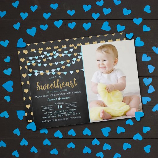 ハング・ラブ・ハーツ リトル・スイートハート 誕生日 招待状