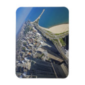 ハンコックから見たアメリカ、イリノイ、シカゴの海岸 マグネット (縦)