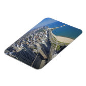 ハンコックから見たアメリカ、イリノイ、シカゴの海岸 マグネット (左側)