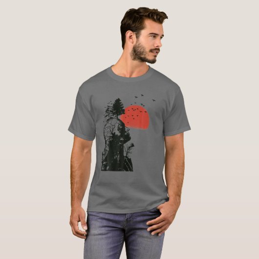 ハンゴーバーズアランメンツリーハロウィ男性へーン女性 Tシャツ (正面フル)