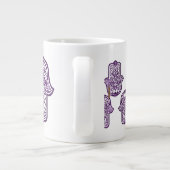 ハンサのヘナの手(紫) ジャンボコーヒーマグカップ (裏面)