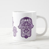 ハンサのヘナの手(紫) ジャンボコーヒーマグカップ (右)
