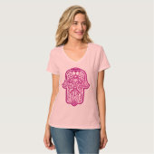 ハンサのヘンナ手（ピンク） Tシャツ (正面フル)
