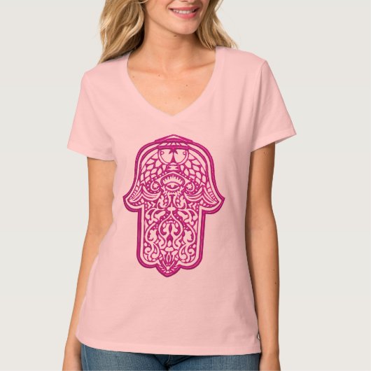 ハンサのヘンナ手（ピンク） Tシャツ (正面)