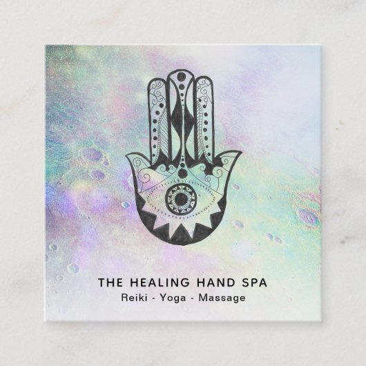 *～*ハンサの手の虹の月のファティマ・クレーター スクエア名刺 (正面)