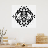 ハンサアンドエスニックオーナメントドードル2 ポスター (キッチン)