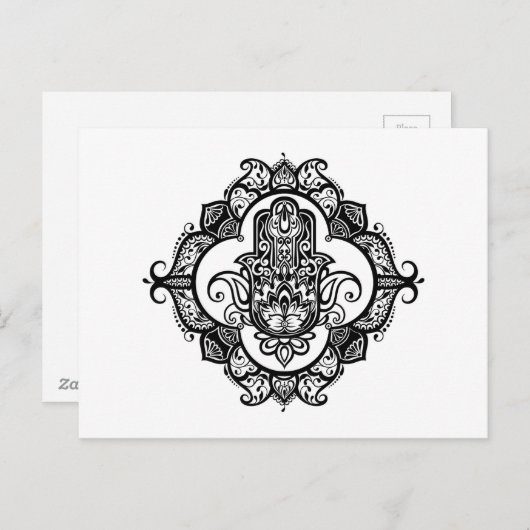 ハンサアンドエスニックオーナメントドードル ポストカード (正面/裏面)