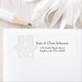 ハンサデザインリラール住所 シール灰色 ラベル (インサイチュ)