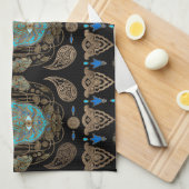 ハンサハンドオブファティマオーナメント キッチンタオル (四つ折り)