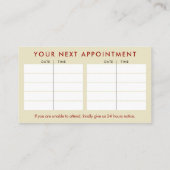 ハンサハンドオーナメント – オレンジジェードアンドクリーム 名刺 (裏面)