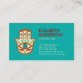 ハンサハンドオーナメント – オレンジジェードアンドクリーム 名刺 (正面)