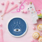 ハンサハンドギリシャ悪のアイブルー ペーパープレート (パーティー)