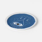 ハンサハンドギリシャ悪のアイブルー ペーパープレート (アングル)