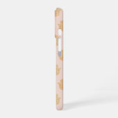 ハンサハンドピーチと金ゴールドiPhoneケース iPhone 16ケース (左側面)