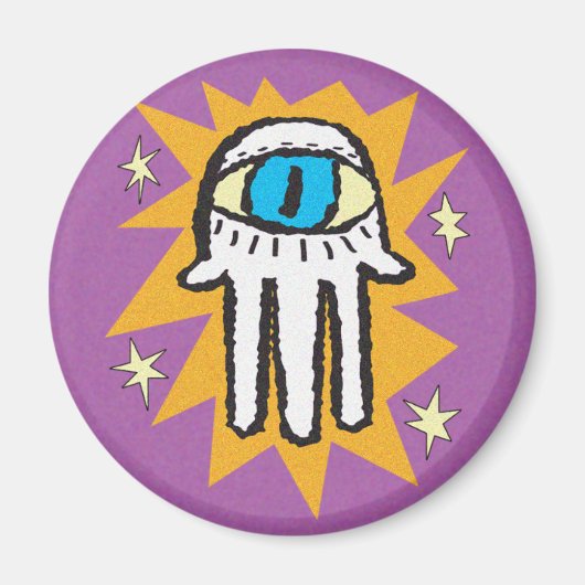 ハンサハンド・オブ・ゴッド・金ゴールドとパープル マグネット (正面)