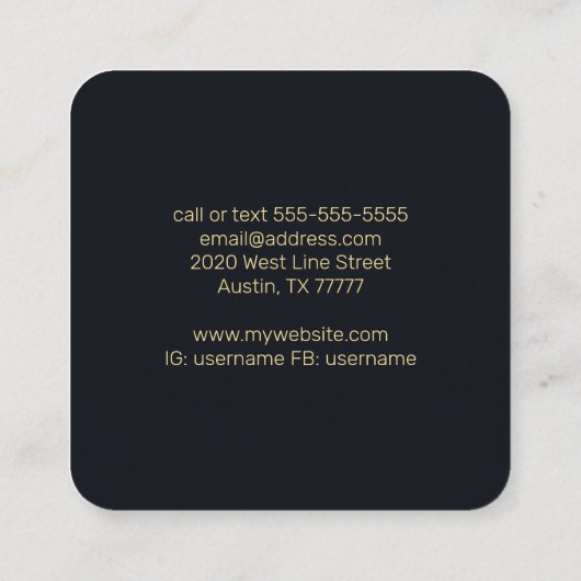 ハンサハンド スクエア名刺 (裏面)