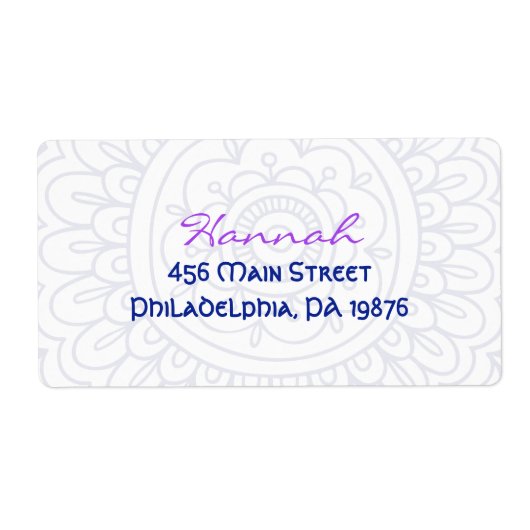 ハンサバルミツワー招待状 ラベル (正面)