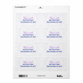 ハンサバルミツワー招待状 ラベル (フルシート)