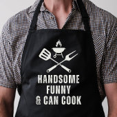ハンサムおもしろいと缶の調理師はっきりしたおもしろい エプロン