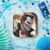 ハンサムだが血に飢えたドラキュラ ペーパープレート (パーティー)