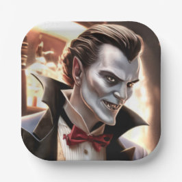 ハンサムだが血に飢えたドラキュラ ペーパープレート