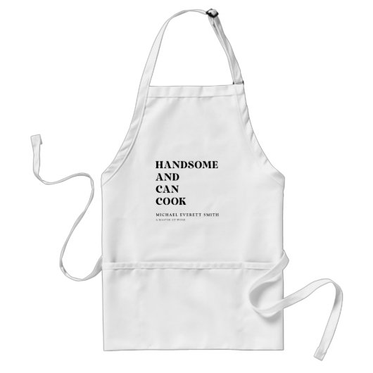 ハンサムで缶の調理師エプロン スタンダードエプロン (正面)