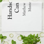 ハンサムで缶調理師名主シェフ日付を追加 キッチンタオル (折り畳み)