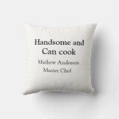ハンサムで缶調理師名主シェフ日付を追加 クッション (裏面)