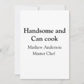ハンサムで缶調理師名主シェフ日付を追加 シーズンカード (正面)