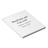 ハンサムで缶調理師名主シェフ日付を追加 ノートパッド (アングル)