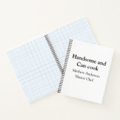 ハンサムで缶調理師名主シェフ日付を追加 ノートブック (内部)