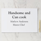 ハンサムで缶調理師名主シェフ日付を追加 ペーパーパッド (インサイチュ)