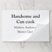 ハンサムで缶調理師名主シェフ日付を追加 ペーパーパッド (折り畳み)