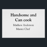 ハンサムで缶調理師名主シェフ日付を追加 ポスター<br><div class="desc">デザイン</div>