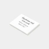 ハンサムで缶調理師名主シェフ日付を追加 ポストイット (アングル)