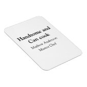 ハンサムで缶調理師名主シェフ日付を追加 マグネット (右側)