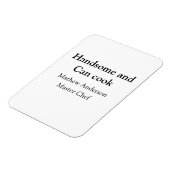 ハンサムで缶調理師名主シェフ日付を追加 マグネット (左側)