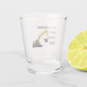 ハンサムと缶掘削機建築 おもしろい ショットグラス (裏面)