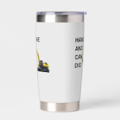 ハンサムと缶掘削機建築 おもしろい 保温保冷タンブラー (左面)