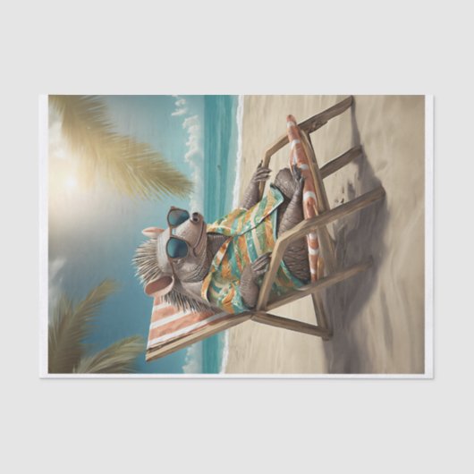 ハンサムなアルフレドをコートダジュールの上で,ビーチイ・アルマジロ 薄葉紙 (正面)