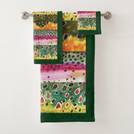 ハンサムなオリジナル3トラウトスキン バスタオルセット