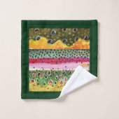 ハンサムなオリジナル3トラウトスキン バスタオルセット (ウォッシュタオル)