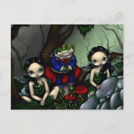 「ハンサムなカエル」のはがき ポストカード (正面)