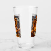 ハンサムなギャング犬と青い目パーソナライズされた タンブラーグラス (左)