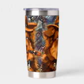 ハンサムなギャング犬と青い目パーソナライズされた 保温保冷タンブラー (右面)