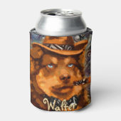 ハンサムなギャング犬と青い目パーソナライズされた 缶クーラー (缶正面)