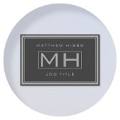 ハンサムなグレーとダークグレーのプロフェッショナル(情報バック) 名刺