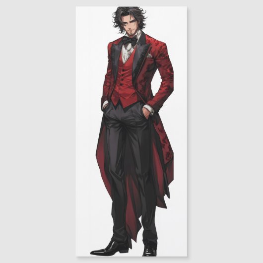 ハンサムなゴシック様式の紳士アニメ (正面)