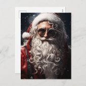 ハンサムなサンタポートレート シーズンポストカード (正面/裏面)